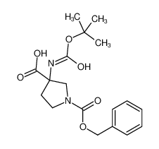 3-[(2-methylpropan-2-yl)oxycarbonylamino]-1-phenylmethoxycarbonylpyrrolidine-3-carboxylic acid 1027511-76-7