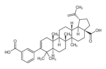 1350914-67-8 (1R,3aS,5aR,5bR,7aR,11aS,13aR,13bR)-9-(3-carboxyphenyl)-5a,5b,8,8,11a-pentamethyl-1-(prop-1-en-2-yl)-2,3,3a,4,5,5a,5b,6,7,7a,8,11,11a,11b,12,13,13a,13b-octadecahydro-1H-cyclopenta[a]chrysene-3a-carboxylicacid