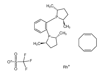 1,2-Bis[(2S,5S)-2,5-dimethylphospholano]benzene(cyclooctadiene)rhodium(I) trifluoromethanesulfonate 136705-75-4