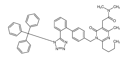 2-丁基-1,6-二氢-N,N,4-三甲基-6-氧代-1-[[2'-[1-(三苯甲基)-1H-四氮唑-5-基][1,1'-联苯]-4-基]甲基]-5-嘧啶乙酰胺