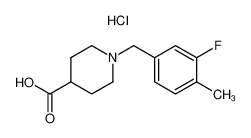 1-(3-Fluoro-4-methylbenzyl)piperidine-4-carboxylic acid hydrochloride 1185303-61-0