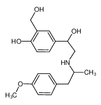 4-[1-hydroxy-2-[1-(4-methoxyphenyl)propan-2-ylamino]ethyl]-2-(hydroxymethyl)phenol 18910-65-1