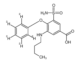 3-(butylamino)-4-(2,3,4,5,6-pentadeuteriophenoxy)-5-sulfamoylbenzoic acid 1216739-35-3