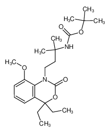 [3-(4,4-diethyl-8-methoxy-2-oxo-4H-benzo[d][1,3]oxazin-1-yl)-1,1-dimethyl-propyl]-carbamic acid tert-butyl ester 861842-13-9