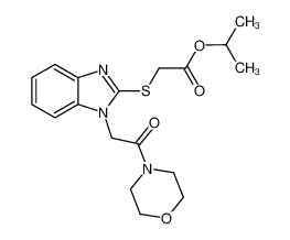 Acetic acid, [[1-[2-(4-morpholinyl)-2-oxoethyl]-1H-benzimidazol-2-yl]thio]-, 1-methylethyl ester (9CI) 606110-77-4