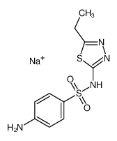 1904-95-6 structure, C10H12N4NaO2S2+