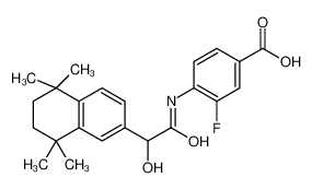 3-Fluoro-4-{[hydroxy(5,5,8,8-tetramethyl-5,6,7,8-tetrahydro-2-nap hthalenyl)acetyl]amino}benzoic acid 185629-22-5