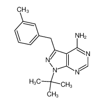 1-tert-butyl-3-[(3-methylphenyl)methyl]pyrazolo[3,4-d]pyrimidin-4-amine 956025-83-5