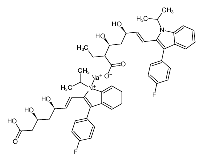 sodium,(E,3R,5S)-7-[1-ethyl-3-(4-fluorophenyl)indol-2-yl]-3,5-dihydroxyhept-6-enoate 93936-64-2