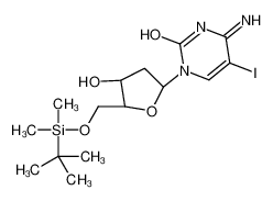 4-amino-1-[(2R,4S,5R)-5-[[tert-butyl(dimethyl)silyl]oxymethyl]-4-hydroxyoxolan-2-yl]-5-iodopyrimidin-2-one