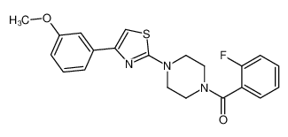 (2-Fluorophenyl){4-[4-(3-methoxyphenyl)-1,3-thiazol-2-yl]-1-piper azinyl}methanone 606087-87-0