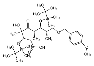 220889-47-4 (3S,6R,7S,8S)-3,7-Bis-(tert-butyl-dimethyl-silanyloxy)-9-(4-methoxy-benzyloxy)-4,4,6,8-tetramethyl-5-oxo-nonanoic acid