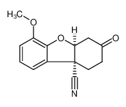 1334171-03-7 (5aS,9aS)-4-methoxy-7-oxo-6,7,8,9-tetrahydrodibenzo[b,d]furan-9a(5aH)-carbonitrile