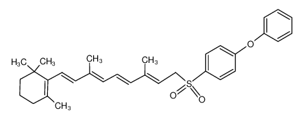 56859-10-0 spectrum, 1-(((2E,4E,6E,8E)-3,7-dimethyl-9-(2,6,6-trimethylcyclohex-1-en-1-yl)nona-2,4,6,8-tetraen-1-yl)sulfonyl)-4-phenoxybenzene