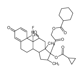 132245-57-9 structure, C33H43FO7