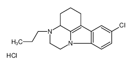 1H-Pyrazino(3,2,1-jk)carbazole, 2,3,3a,4,5,6-hexahydro-8-chloro-3-propyl-, hydrochloride 76061-67-1