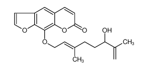 Lansiumarin C; 8-[(E)-6-羟基-3,7-二甲基辛-2,7-二烯基氧基]补骨脂素