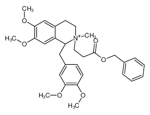 benzyl 3-[(1R,2S)-1-[(3,4-dimethoxyphenyl)methyl]-6,7-dimethoxy-2-methyl-3,4-dihydro-1H-isoquinolin-2-ium-2-yl]propanoate 1075726-97-4