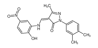 (4Z)-2-(3,4-dimethylphenyl)-4-[(2-hydroxy-5-nitroanilino)methylidene]-5-methylpyrazol-3-one 5632-94-0