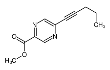 89967-29-3 methyl 5-pent-1-ynylpyrazine-2-carboxylate