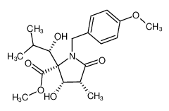 212772-64-0 methyl (2R,3S,4R)-3-hydroxy-2-((S)-1-hydroxy-2-methylpropyl)-1-(4-methoxybenzyl)-4-methyl-5-oxopyrrolidine-2-carboxylate