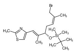 220889-41-8 (3S)-4-[7-bromo-3-(tert-butyl-dimethyl-silanyloxy)-2,6-dimethyl-hepta-1,5-dienyl]-2-methyl-thiazole