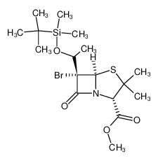 81225-41-4 (2S,5R,6S)-6-Bromo-6-[1-(tert-butyl-dimethyl-silanyloxy)-ethyl]-3,3-dimethyl-7-oxo-4-thia-1-aza-bicyclo[3.2.0]heptane-2-carboxylic acid methyl ester