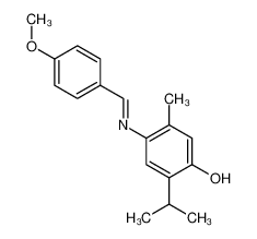 4-[(4-methoxyphenyl)methylideneamino]-5-methyl-2-propan-2-ylphenol 7251-21-0