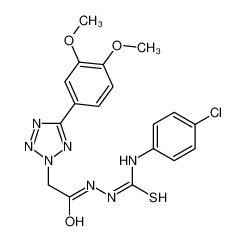 1-(4-chlorophenyl)-3-[[2-[5-(3,4-dimethoxyphenyl)tetrazol-2-yl]acetyl]amino]thiourea 94771-99-0