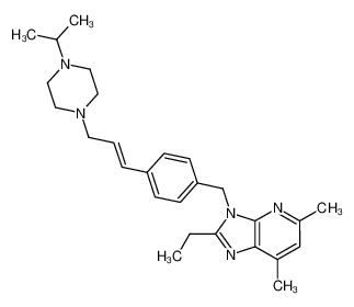 2-ethyl-3-{4-[(E)-3-(4-isopropylpiperazin-1-yl)prop-1-enyl]benzyl}-5,7-dimethyl-3H-imidazo[4,5-b]pyridine