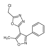 2-(chloromethyl)-5-(5-methyl-3-phenyl-1,2-oxazol-4-yl)-1,3,4-oxadiazole 63002-59-5