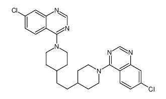 7-chloro-4-[4-[2-[1-(7-chloroquinazolin-4-yl)piperidin-4-yl]ethyl]piperidin-1-yl]quinazoline 52791-50-1