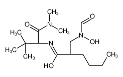 (2R)-N-[(2S)-1-(dimethylamino)-3,3-dimethyl-1-oxobutan-2-yl]-2-[[formyl(hydroxy)amino]methyl]hexanamide