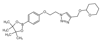 4-(oxan-2-yloxymethyl)-1-[2-[4-(4,4,5,5-tetramethyl-1,3,2-dioxaborolan-2-yl)phenoxy]ethyl]triazole 957120-67-1