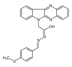 2-indolo[3,2-b]quinoxalin-6-yl-N-[(E)-(4-methoxyphenyl)methylideneamino]acetamide 116989-87-8