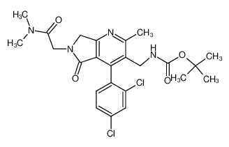 [4-(2,4-Dichlorophenyl)-6-dimethylcarbamoylmethyl-2-methyl-5-oxo-6,7-dihydro-5H-pyrrolo[3,4-b]pyridin-3-ylmethyl]carbamic acid tert-butyl ester 915731-88-3