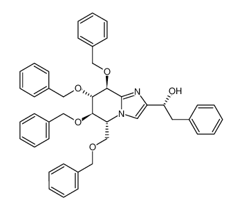 263720-37-2 (R)-2-phenyl-1-[(5R,6R,7S,8S)-6,7,8-tris(benzyloxy)-5-[(benzyloxy)methyl]-5,6,7,8-tetrahydroimidazo[1,2-a]pyridin-2-yl]ethanol