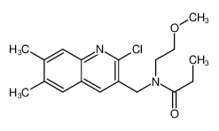 Propanamide, N-[(2-chloro-6,7-dimethyl-3-quinolinyl)methyl]-N-(2-methoxyethyl)- (9CI) 606102-57-2