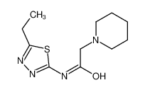 111750-47-1 N-(5-ethyl-1,3,4-thiadiazol-2-yl)-2-piperidin-1-ylacetamide