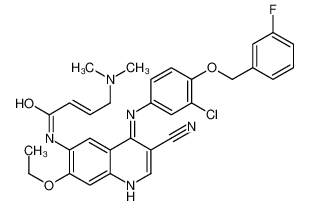 (E)-N-[4-[3-chloro-4-[(3-fluorophenyl)methoxy]anilino]-3-cyano-7-ethoxyquinolin-6-yl]-4-(dimethylamino)but-2-enamide