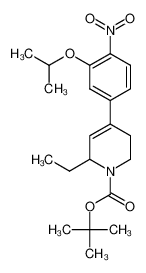 2-methylpropan-2-yl 6-ethyl-4-[4-nitro-3-(propan-2-yloxy)phenyl]-3,6-dihydropyridine-1(2H)-carboxylate 1462950-52-2