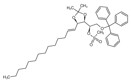 160280-63-7 spectrum, Methanesulfonic acid (R)-1-[(4R,5R)-2,2-dimethyl-5-((E)-tetradec-1-enyl)-[1,3]dioxolan-4-yl]-2-trityloxy-ethyl ester