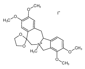 107902-58-9 7,8,13,13a-tetrahydro-3,4,10,11-tetramethoxy-6-methyl-8-oxo-5H-isoindolo[1,2-b][3]benzazepinium iodide ethylene acetal