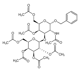 苄基2-乙酰氨基-4,6-O-亚苄基-3-O-(2,3,4,6-四-O-乙酰基-beta-D-吡喃半乳糖基-2-脱氧-alpha-D-吡喃葡萄糖苷