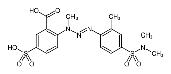 Benzoic acid, 2-[3-[4-[(dimethylamino)sulfonyl]-2-methylphenyl]-1-methyl-2-triazen-1-yl]-5-sulfo- 89-10-1