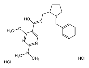 N-[(1-benzylpyrrolidin-2-yl)methyl]-2-(dimethylamino)-4-methoxypyrimidine-5-carboxamide,dihydrochloride 84332-26-3