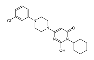 6-[4-(3-Chlorophenyl)-1-piperazinyl]-3-cyclohexyl-2,4(1H,3H)-pyri midinedione 863588-32-3