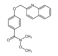 871507-14-1 N-甲氧基-N-甲基-4-(喹啉-2-基甲氧基)-苯甲酰胺