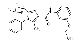 2,5-dimethyl-1-(2-trifluoromethyl-phenyl)-1H-pyrrole-3-carboxylic acid (3-ethoxy-phenyl)-amide 880774-63-0