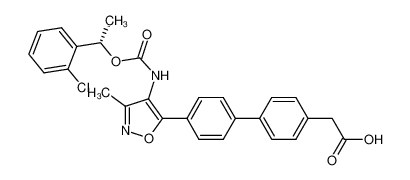 (4'-{4-[(S)-1-(2-chloro-phenyl)-ethoxycarbonylamino]-3-methyl-isoxazol-5-yl}-biphenyl-4-yl)-acetic acid 1228690-49-0